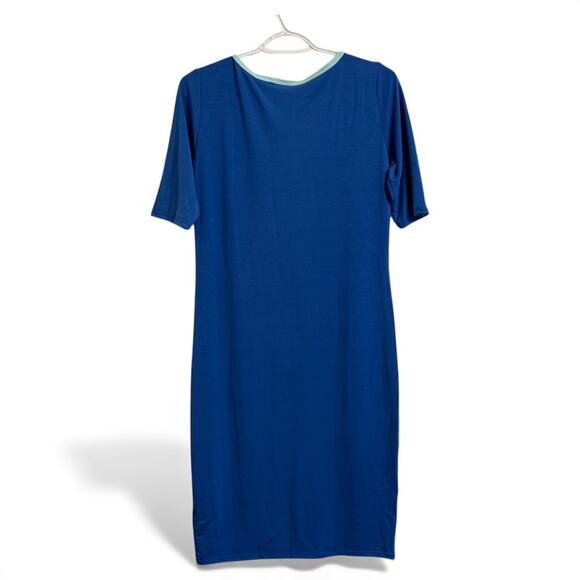 LulaRoe Colorblock Slimming Dress NWT Retro Groovy Style Medium Women Indie - Picture 2 of 5
